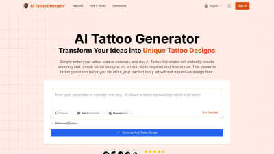 AI Tattoo Generator - AI tool for Generative Art