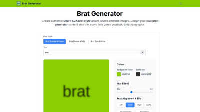 Brat Generator - AI tool for Content Creation
