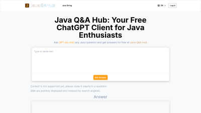 Java Q&A Hub - AI tool for AI Assistants