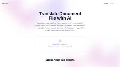 Doc2Lang - AI tool for Language & Translation