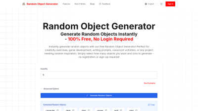 Random Object Generator - AI tool for Content Creation