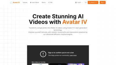 Avatar IV - AI tool for Content Creation