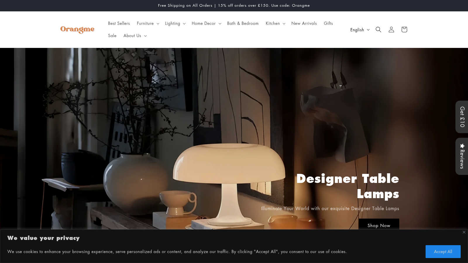 Orangme application interface and features