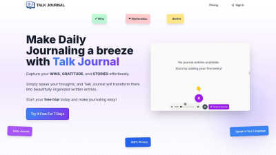 Talk Journal - AI tool for Accessibility