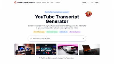 YouTube Transcript Generator - AI tool for Accessibility