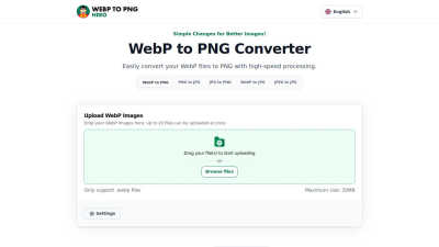 WebPtoPNGHero - AI tool for Design Tools