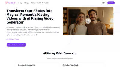 Kissing AI - AI tool for Content Creation