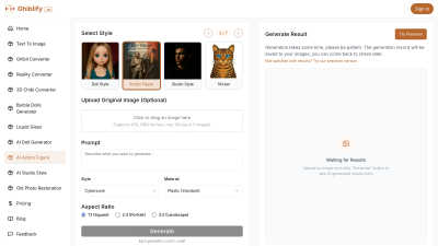 Ghiblify.im - AI tool for Content Creation