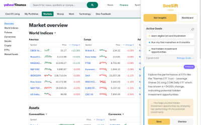 Beesift application interface and features