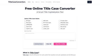 titlecaseconverters.com - AI tool for Blogging & Publishing