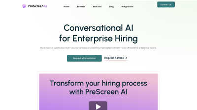 PreScreen AI - AI tool for AI Assistants