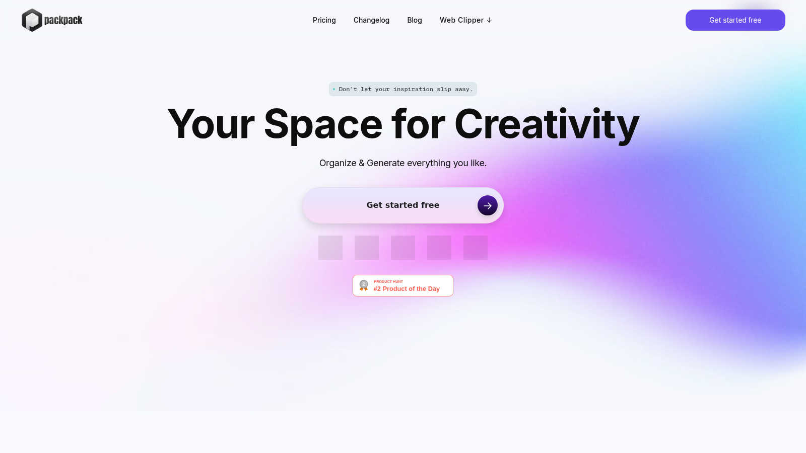 PackPack application interface and features