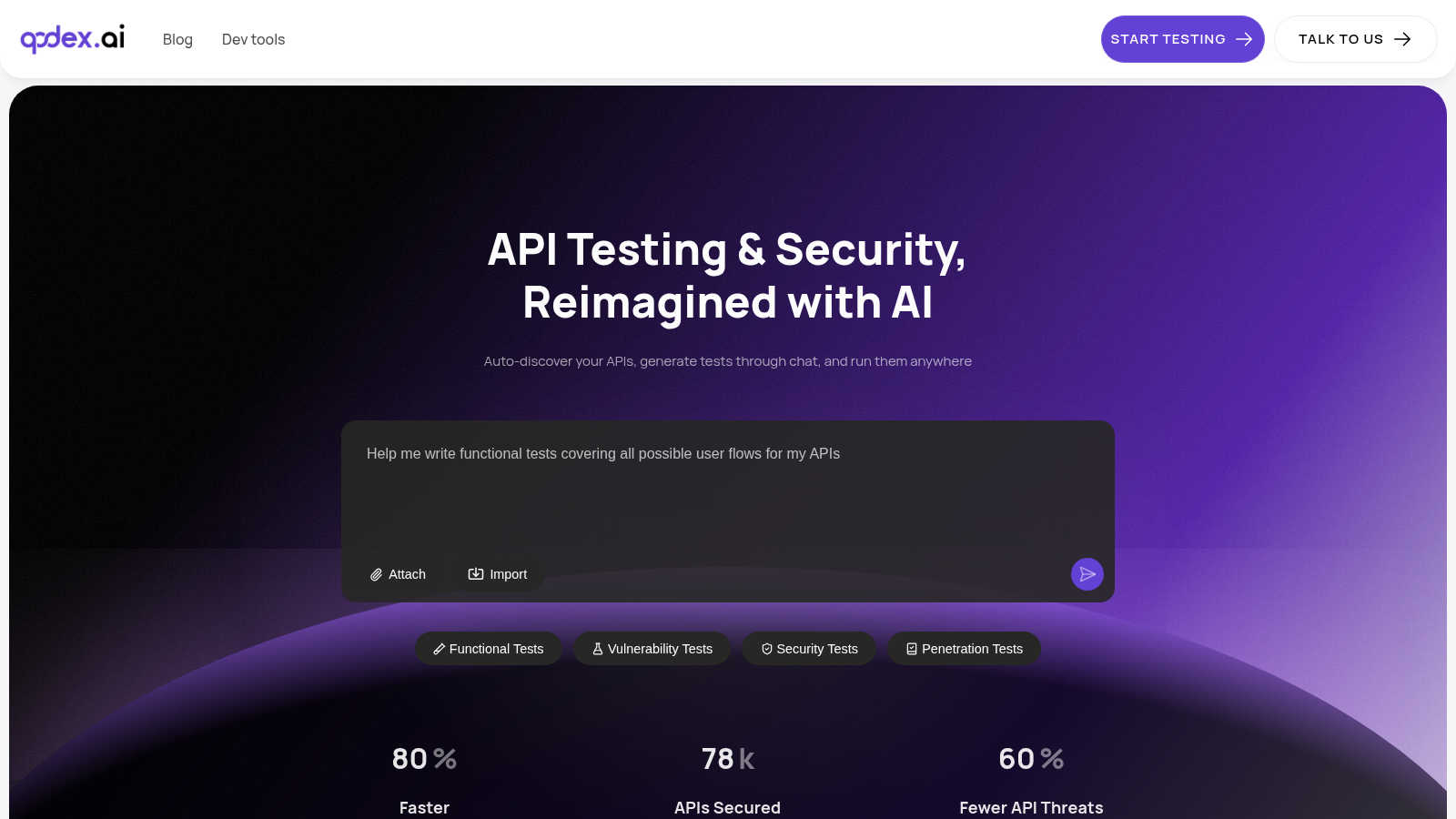 Qodex application interface and features