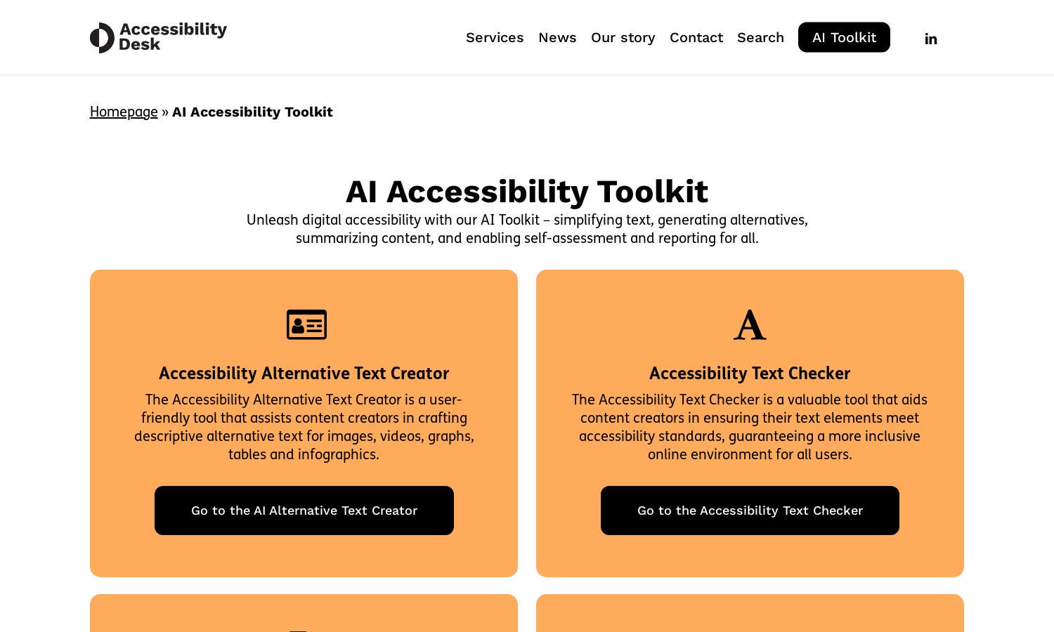 Accessibility Desk Website