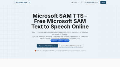 SAM TTS - AI tool for Accessibility
