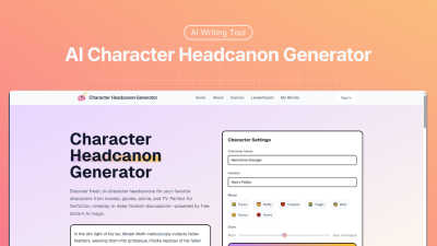 Character Headcanon Generator - AI tool for productivity