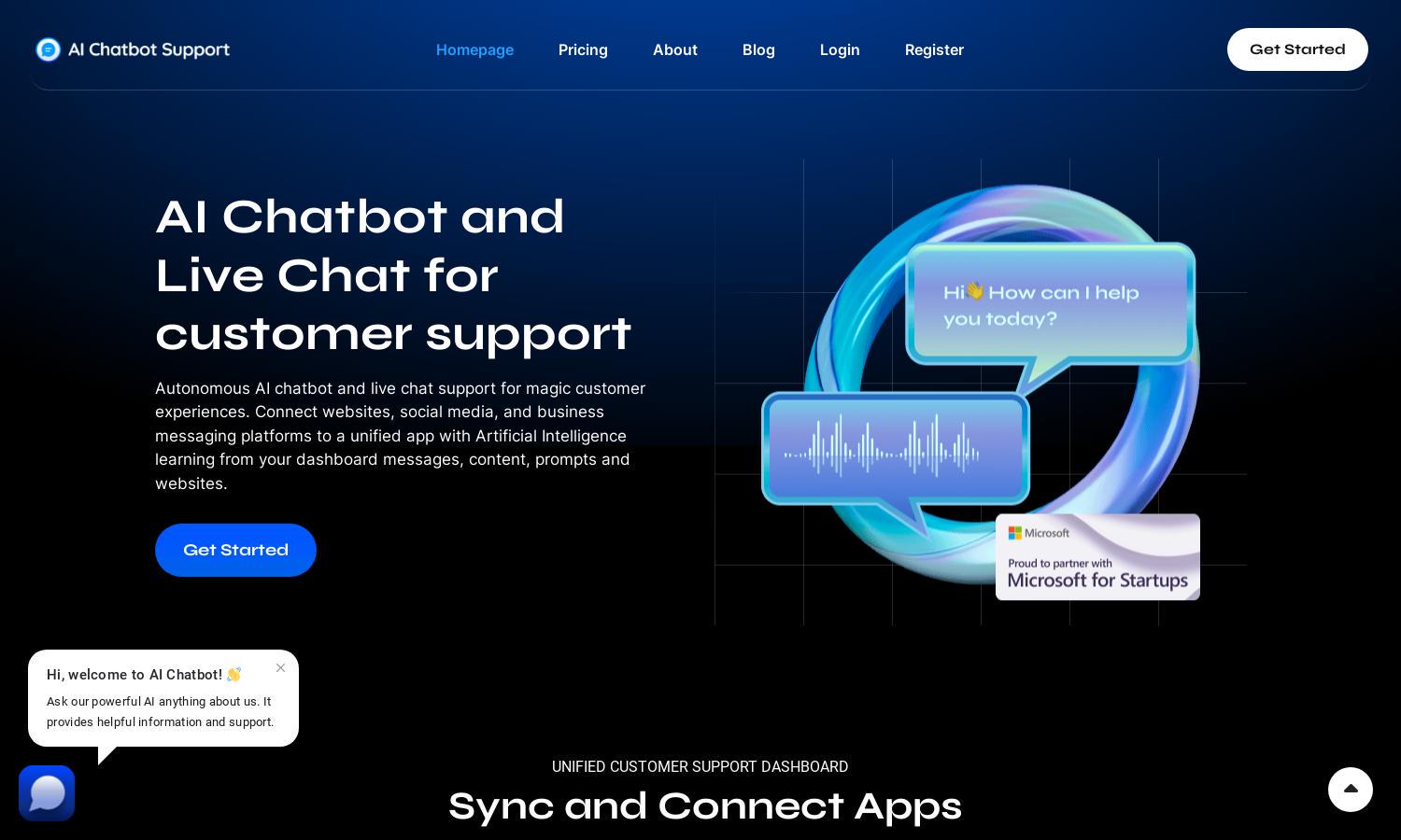 AI Chatbot Support Website