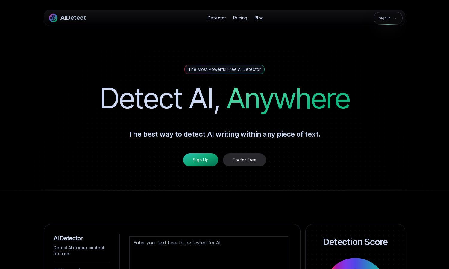 AI Detect Website