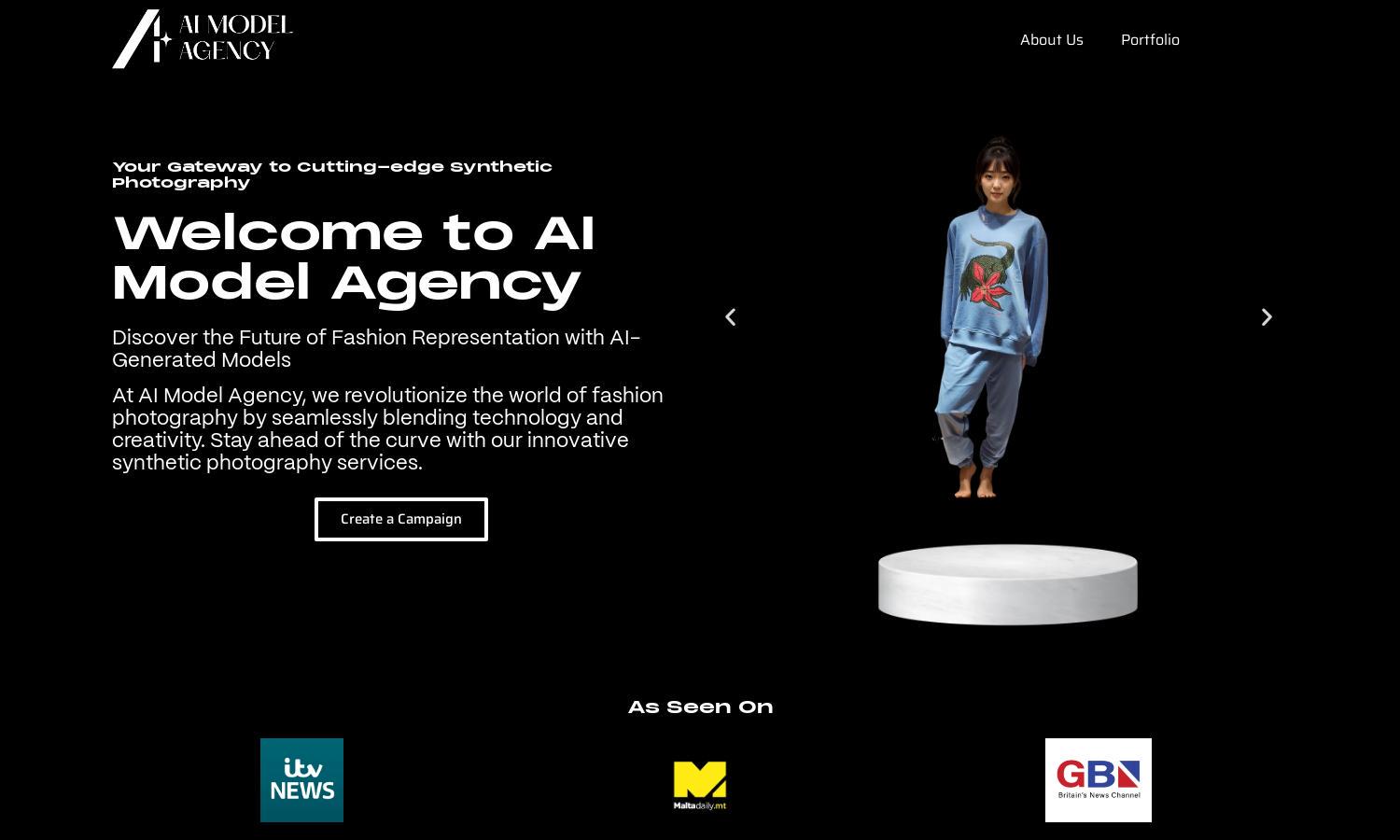 AI Model Agency Website