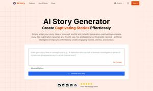 AI Story Generator Website