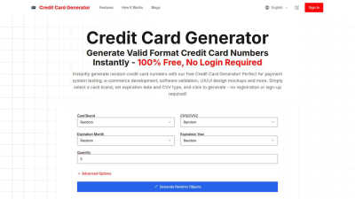 Credit Card Generator - AI tool for Business & Finance