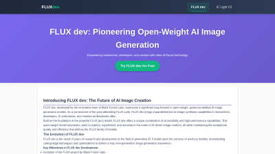 FLUX Dev - AI tool for Image & Photo