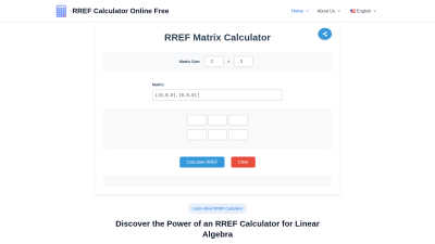 RREF Calculator - AI tool for Education & Learning