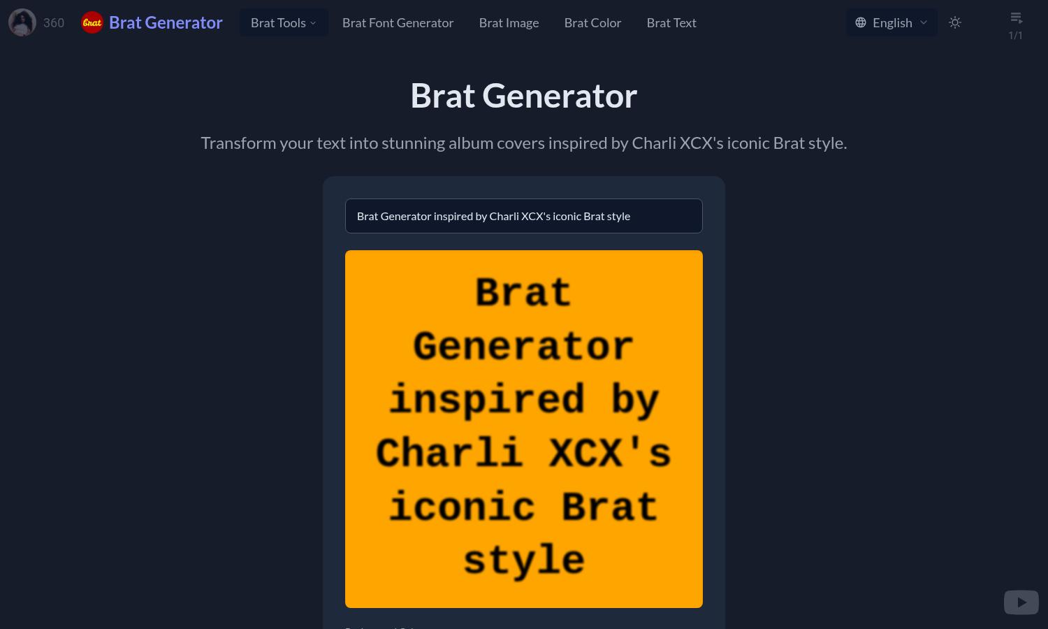 Brat Generator Website