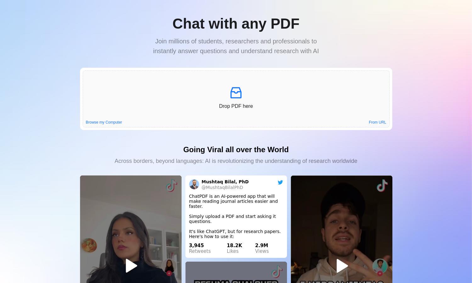 ChatPDF Website