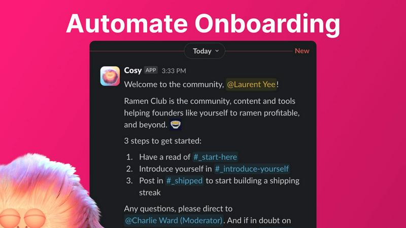 Cosy application interface and features
