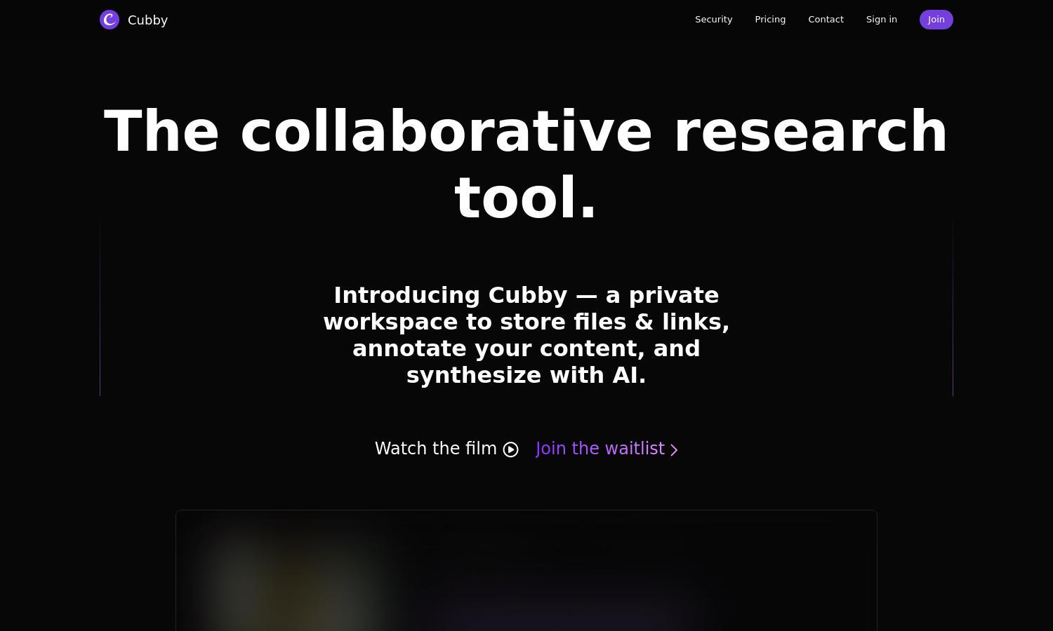 Cubby Website