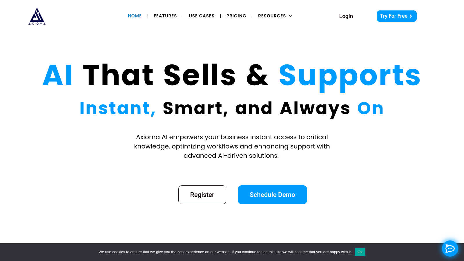 axiomabot application interface and features