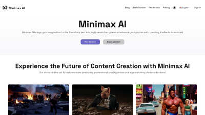 Minimax AI - AI tool for Content Creation
