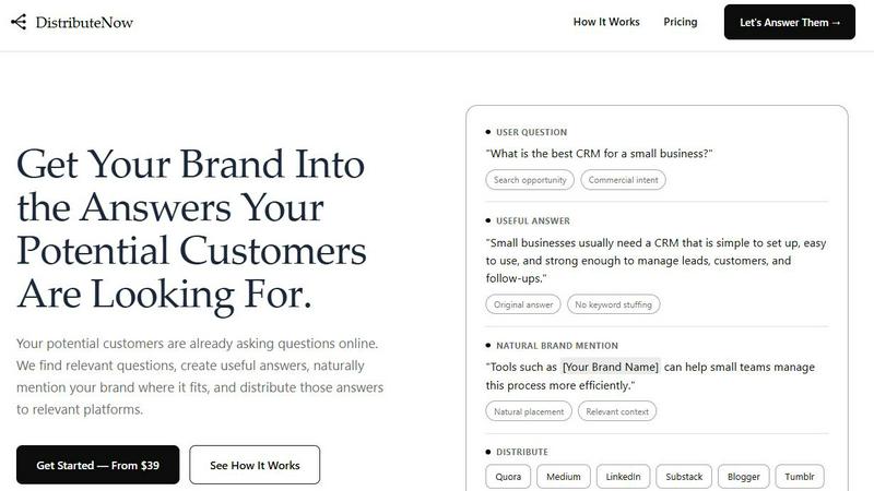 DistributeNow application interface and features