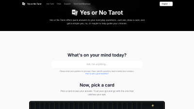 Yes or No Tarot - AI tool for Lifestyle & Entertainment