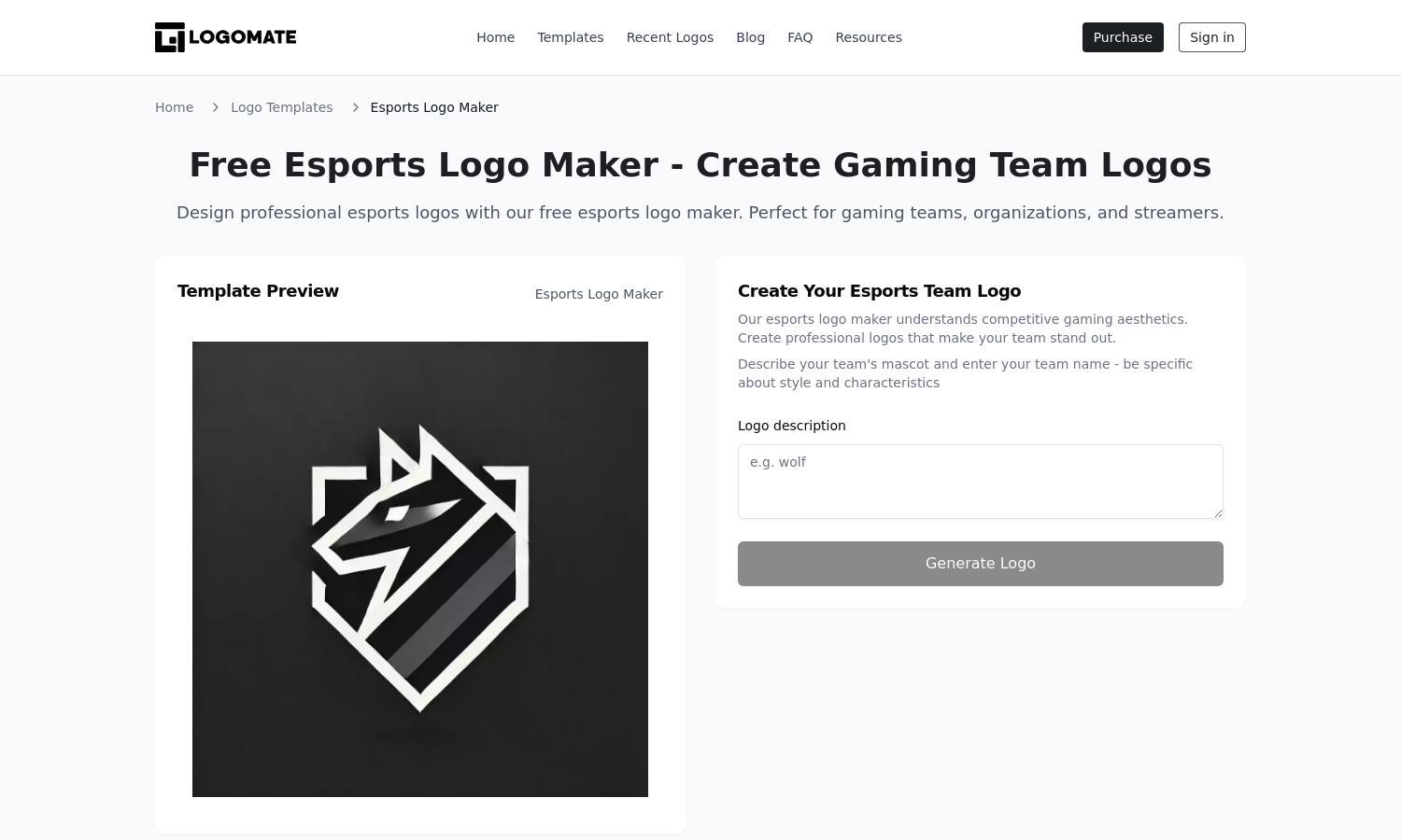 Esports Logo Maker Website