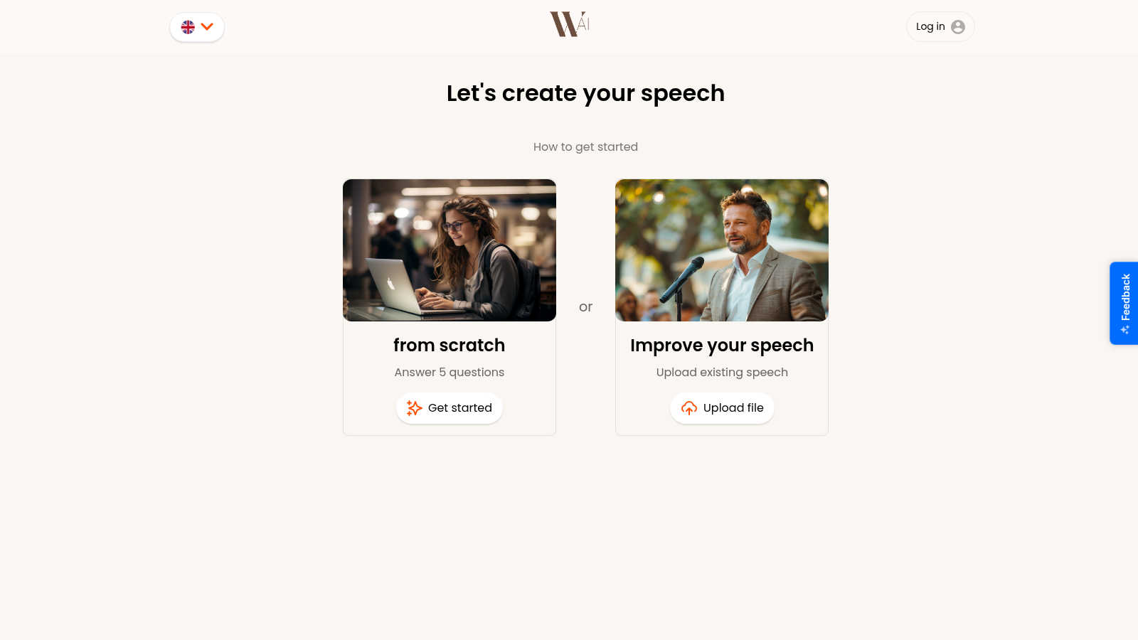 Wedding AI application interface and features