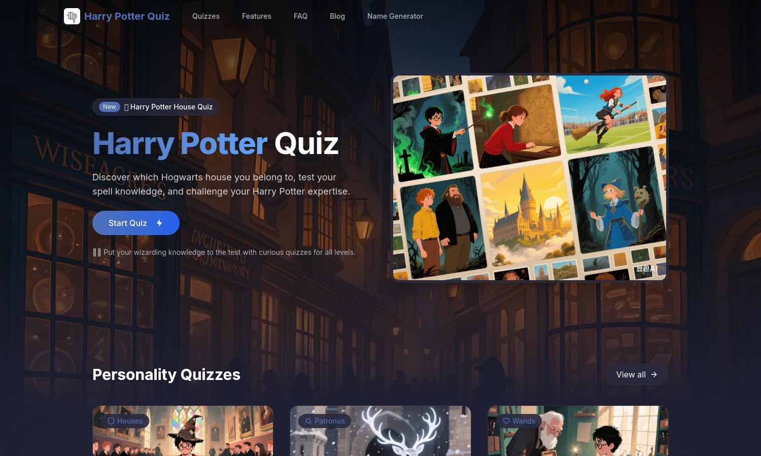 harrypotterquiz.net Website