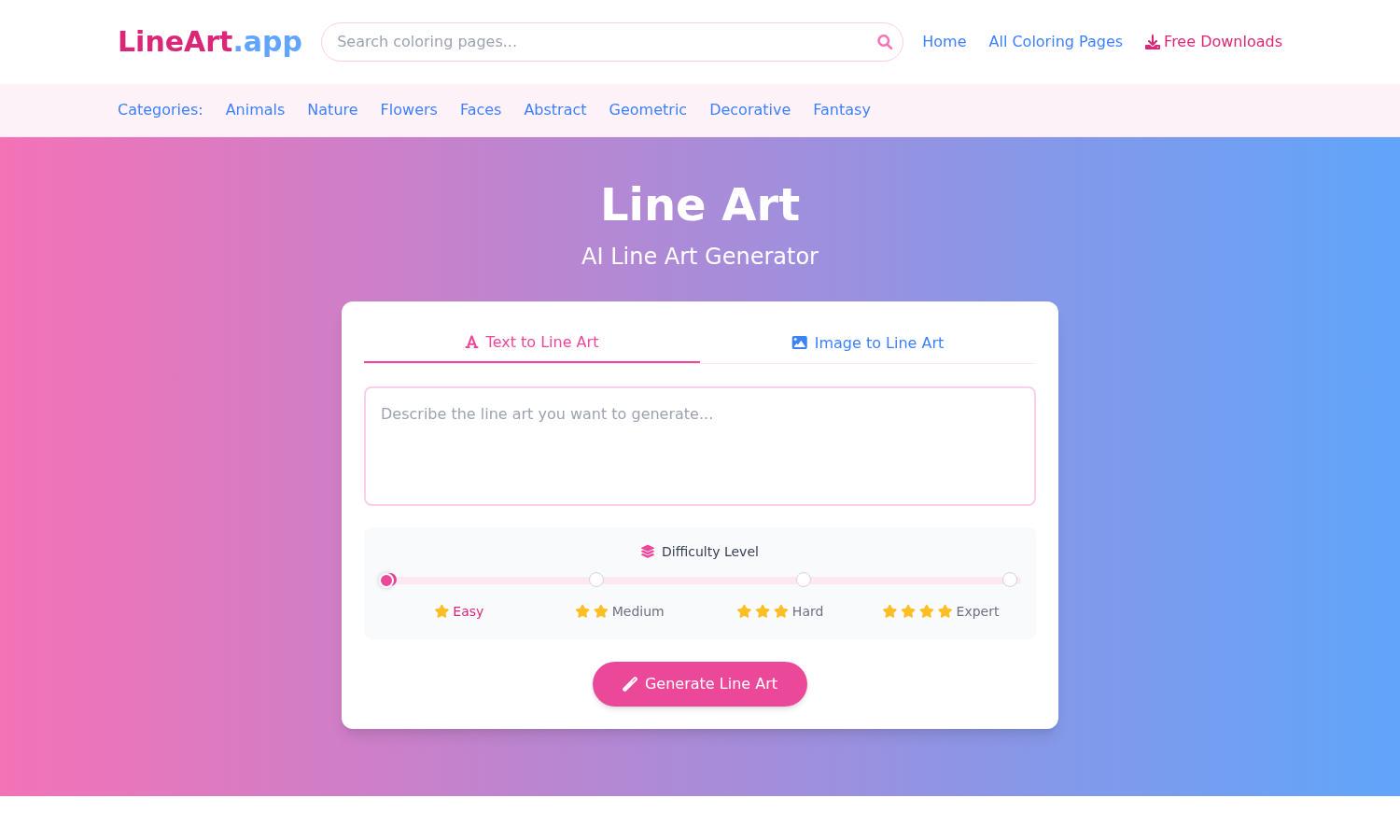 Line Art Website