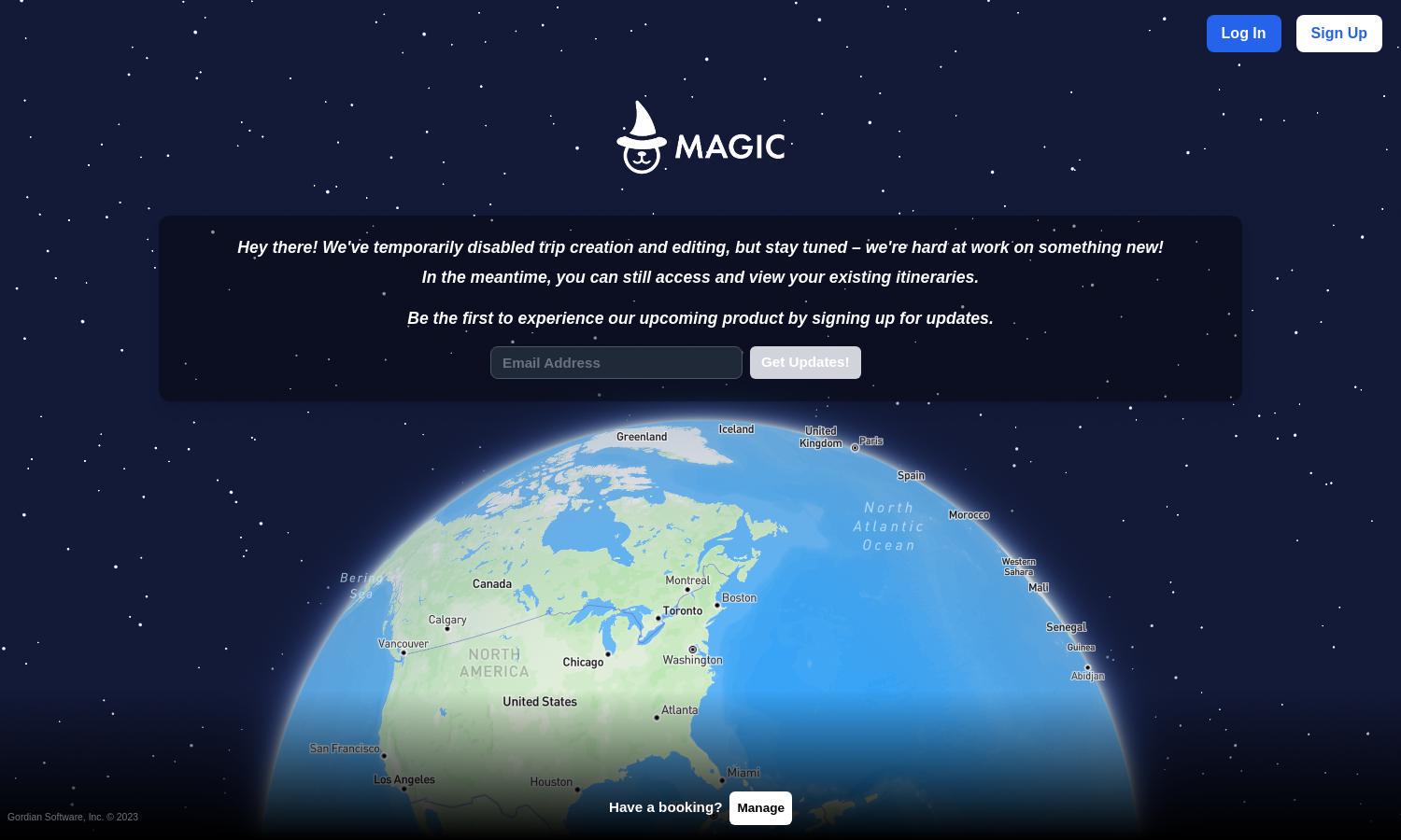 Magic Travel Website