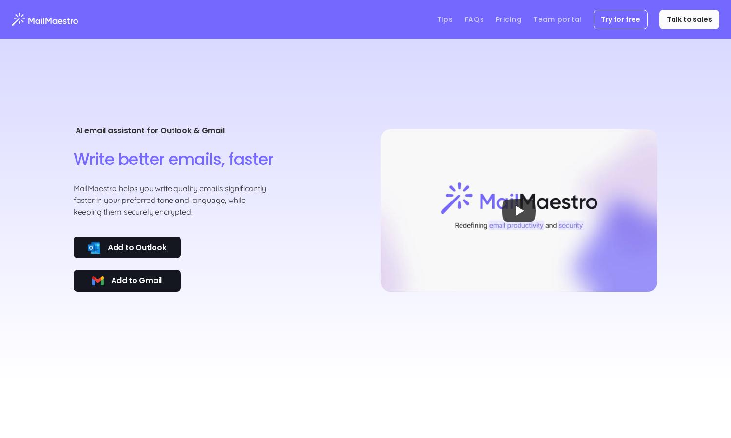 MailMaestro Website