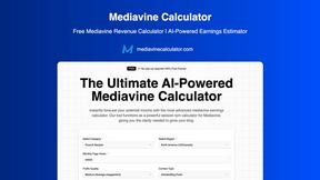 Mediavine Calculator - AI tool for productivity