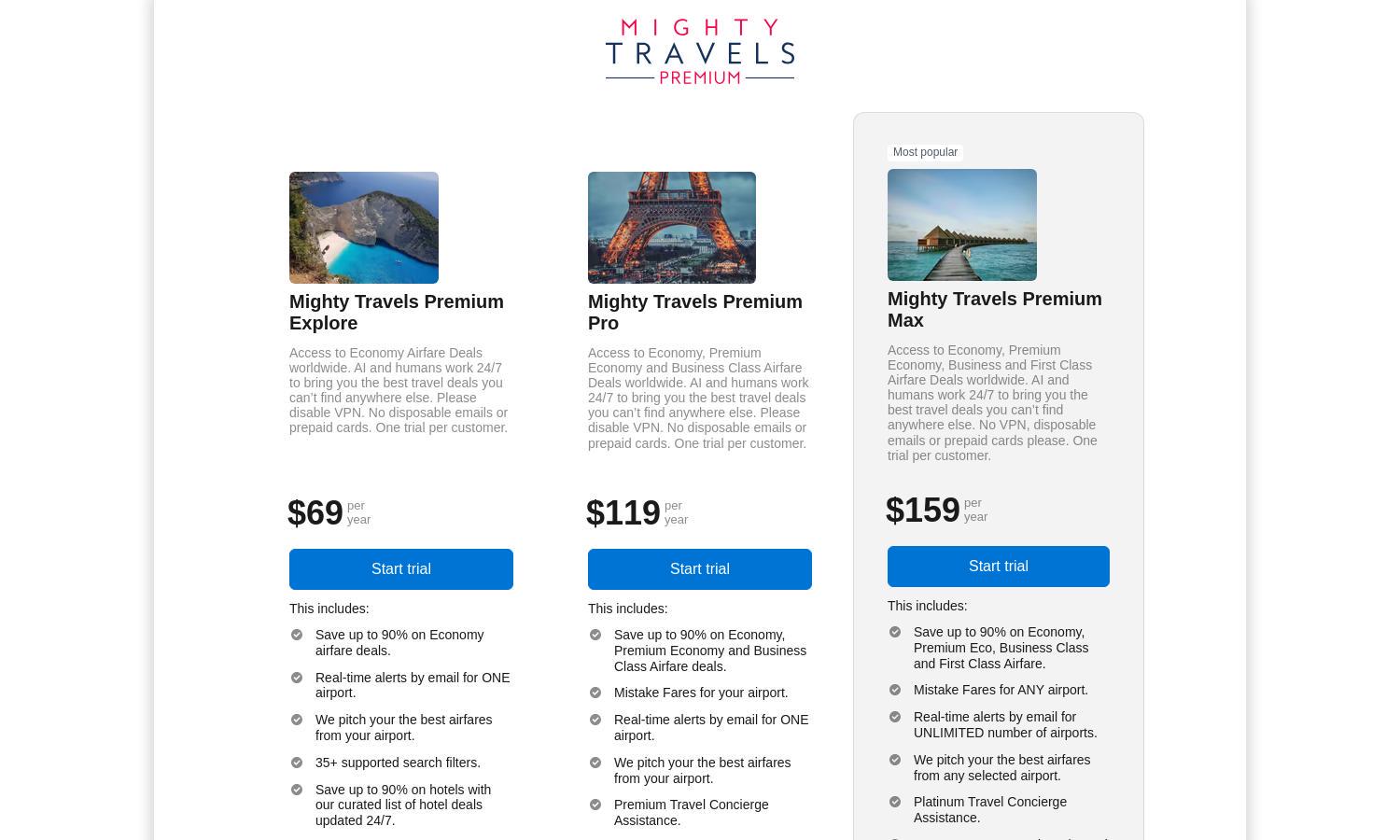 Mighty Travels Website