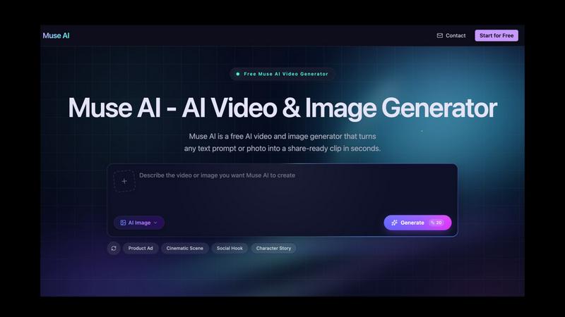 Muse AI application interface and features
