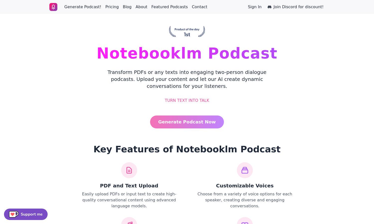 Notebooklm Podcast Website