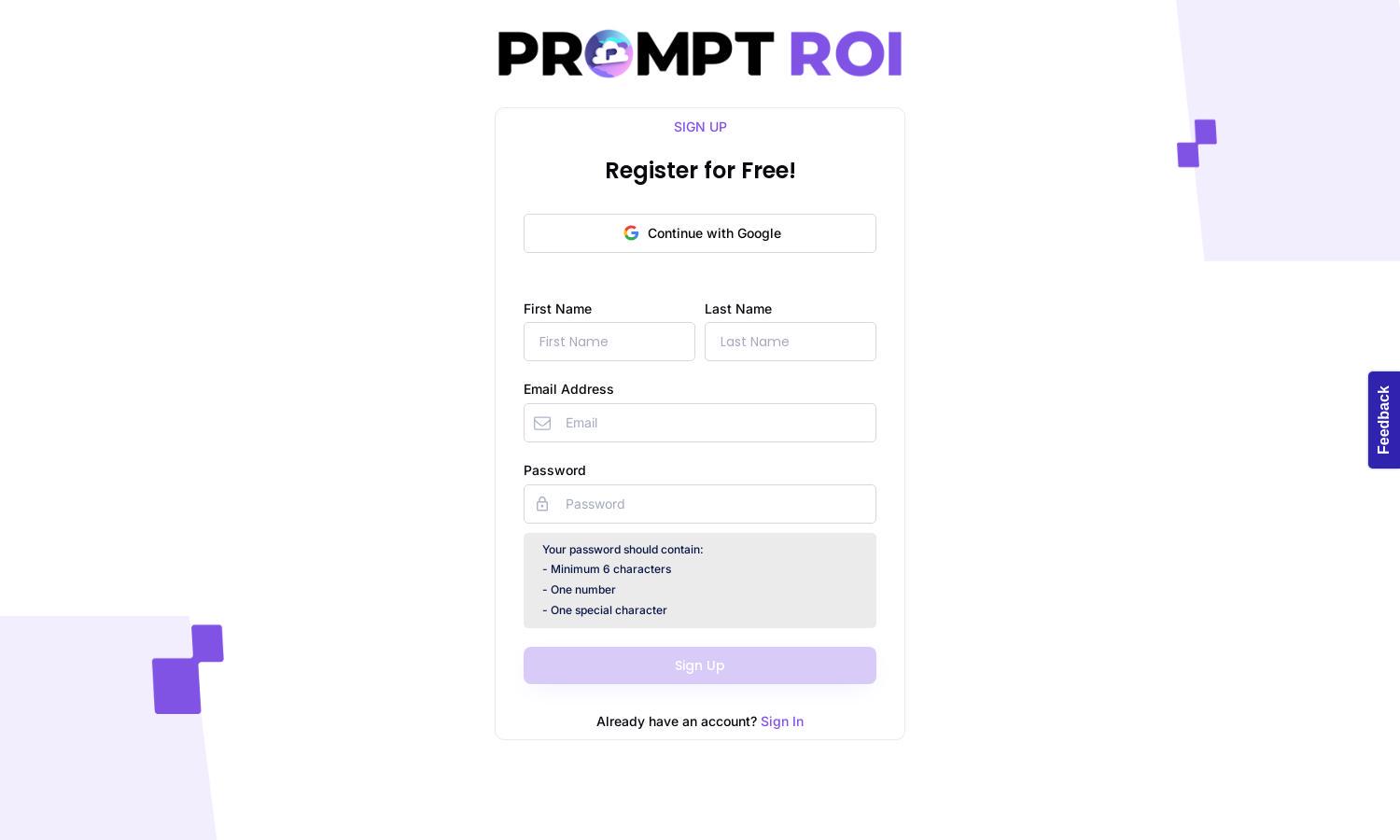 PromptROI Website