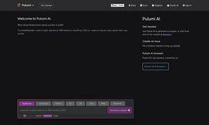 Pulumi AI Website