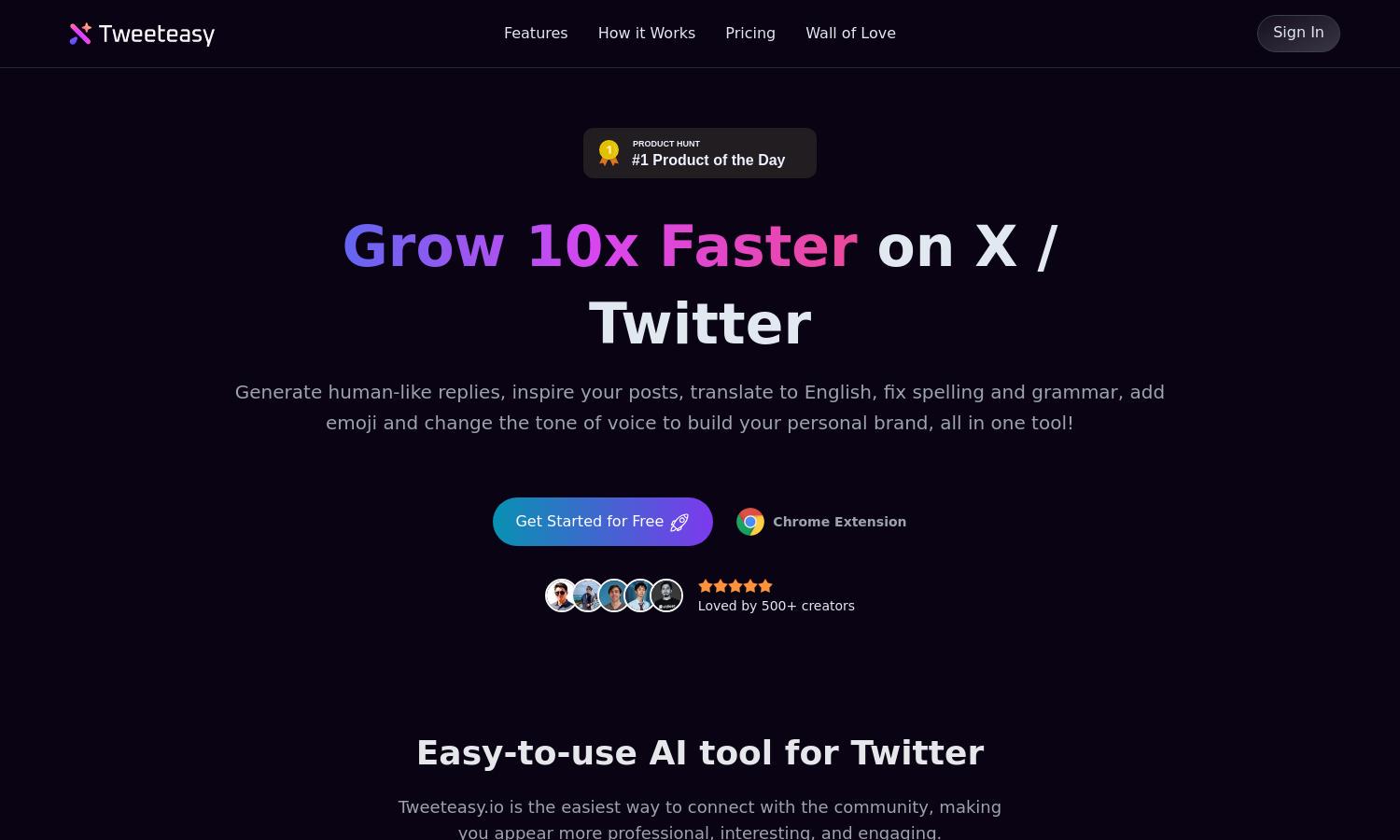 Tweeteasy Website