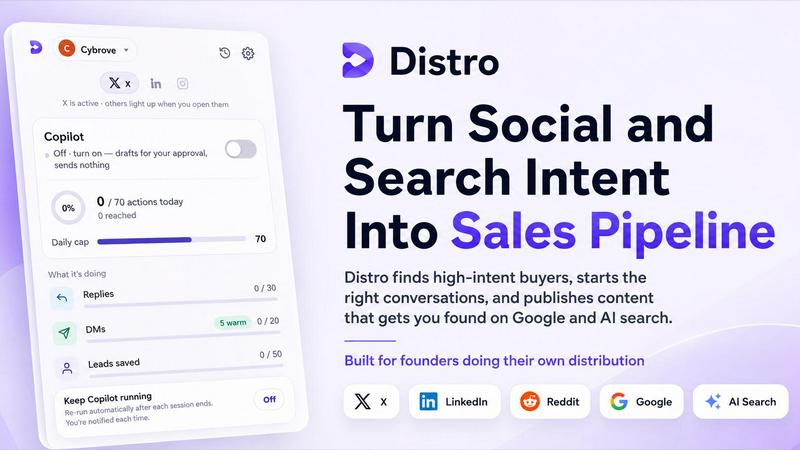 Distro application interface and features