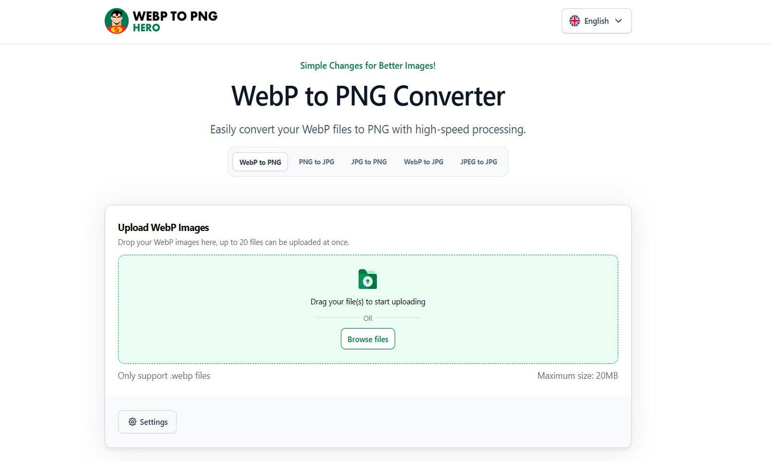 WebPtoPNGHero Website